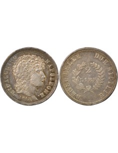 Naples Joachim Murat 2 lire Argent 1813 Naples