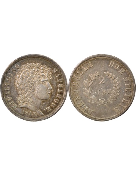 Naples Joachim Murat 2 lire Argent 1813 Naples