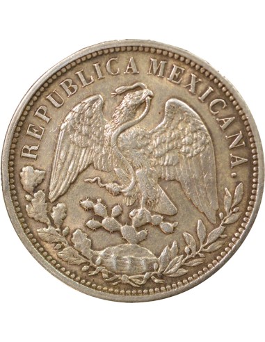 Mexique Refrappe de 1949 1 peso Billon 1898 (1949)  -