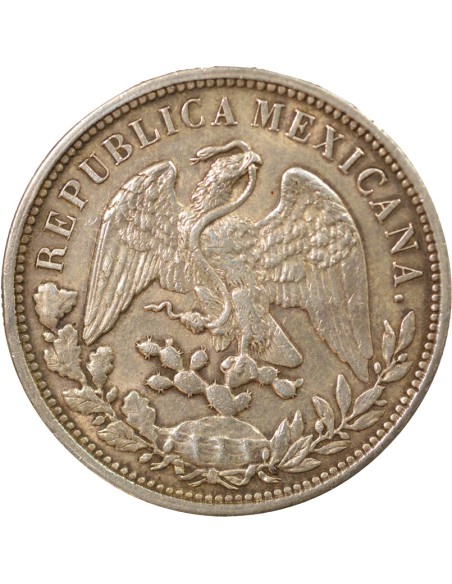 Mexique Refrappe de 1949 1 peso Billon 1898 (1949)  -