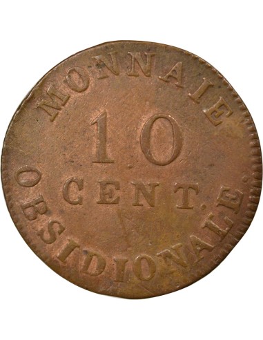 Roi d'Italie Siège d'Anvers 10 centimes Bronze 1814 Anvers