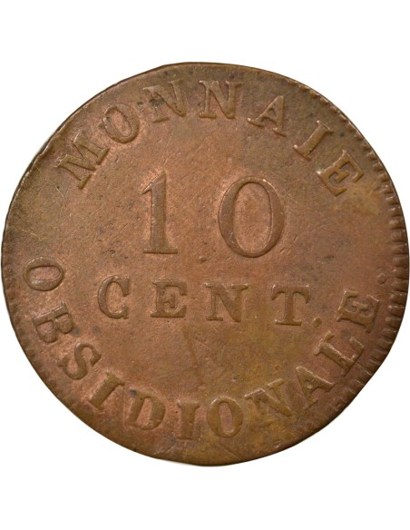 Roi d'Italie Siège d'Anvers 10 centimes Bronze 1814 Anvers