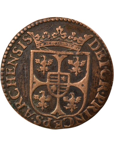 Charles I Gonzague Buste Large 1 liard Cuivre 1613 Charleville