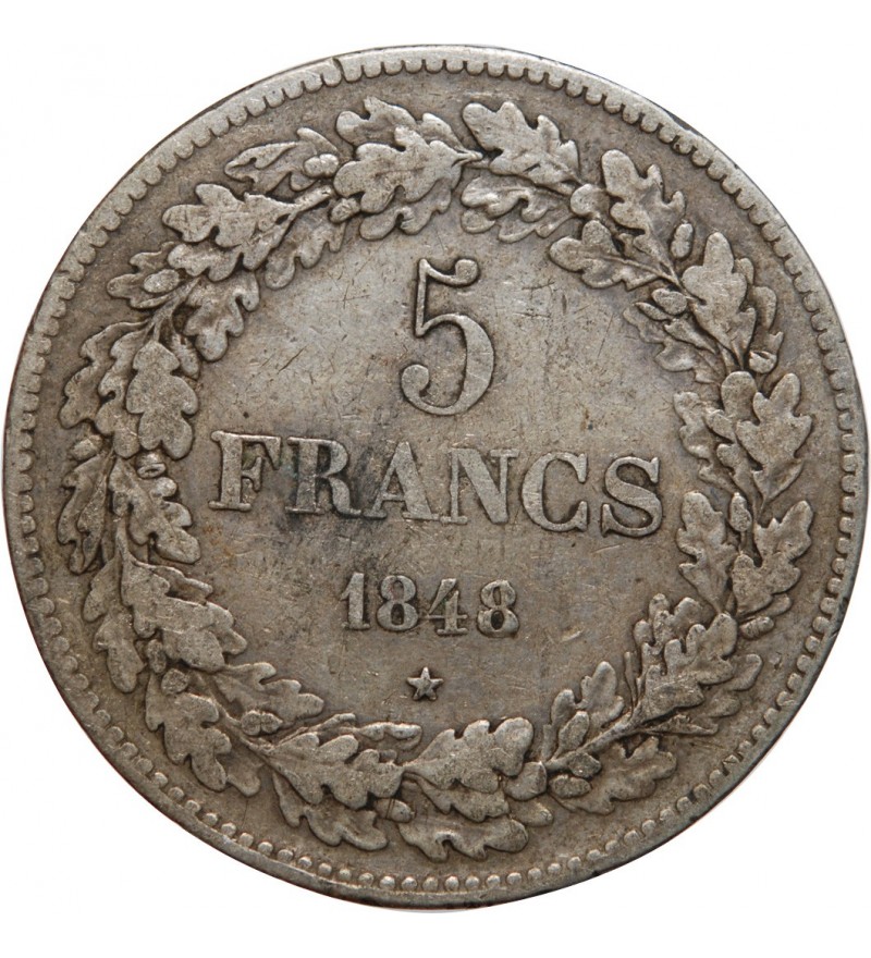 Belgique Belgique - 5 Francs Léopold I 1848
