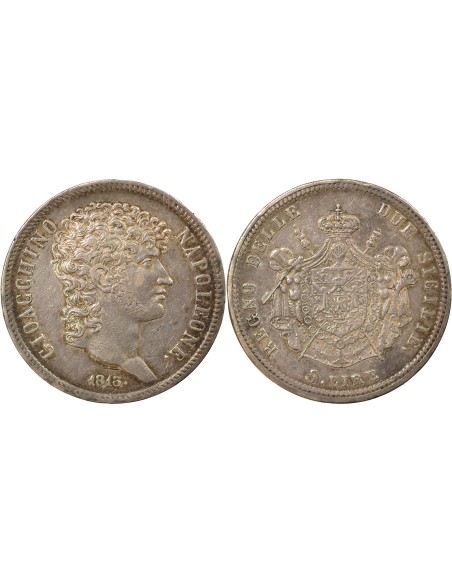 Naples Joachim Murat 5 lire Argent 1813 Naples