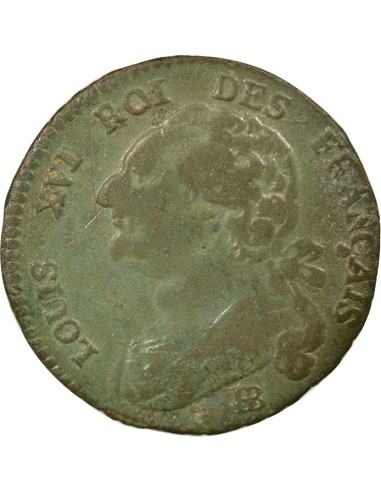 Type Français 12 denier Cuivre 1792 BB Strasbourg