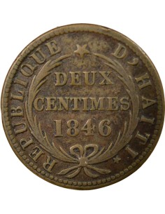 Haïti 2 centimes Cuivre 1846 2