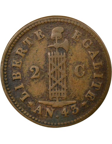 Haïti 2 centimes Cuivre 1846