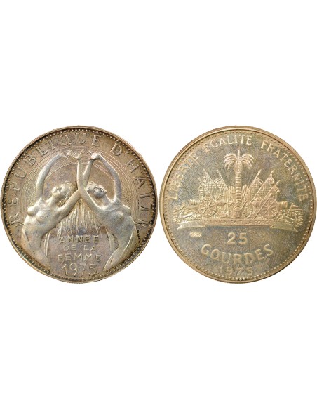 Haïti Année de la Femme 25 gourdes Argent 1975