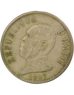 Haïti Pierre Nord-Alexis 20 centimes Cupronickel 1907 Waterbury 2