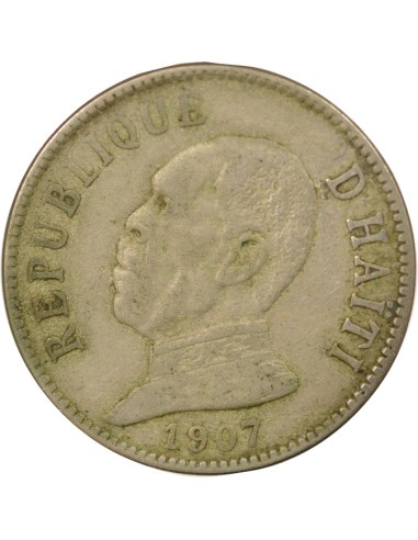 Haïti Pierre Nord-Alexis 20 centimes Cupronickel 1907 Waterbury