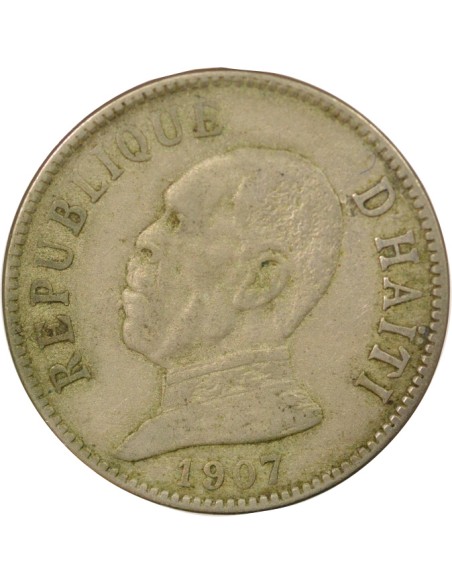 Haïti Pierre Nord-Alexis 20 centimes Cupronickel 1907 Waterbury