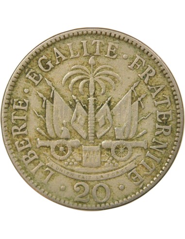 Haïti Pierre Nord-Alexis 20 centimes Cupronickel 1907 Waterbury