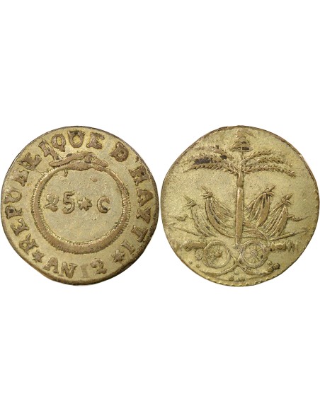 Haïti 25 centimes Argent 1815
