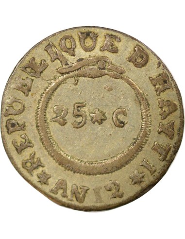 Haïti 25 centimes Argent 1815