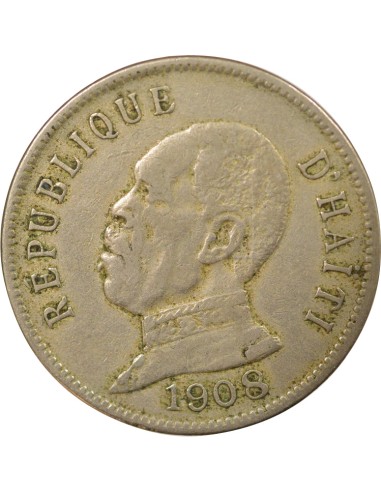 Haïti Pierre Nord-Alexis 50 centimes Cupronickel 1908 Waterbury