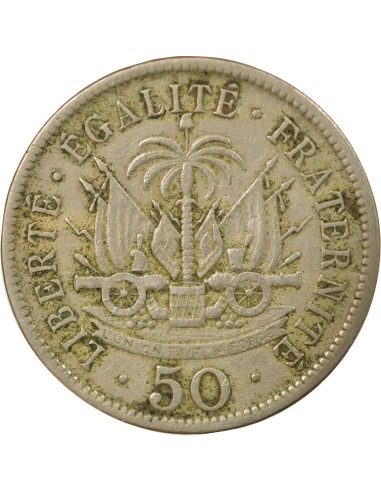 Haïti Pierre Nord-Alexis 50 centimes Cupronickel 1908 Waterbury