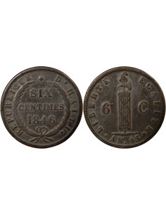 Haïti 6 centimes Cuivre 1846