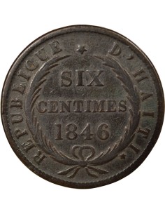 Haïti 6 centimes Cuivre 1846 2