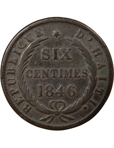 Haïti 6 centimes Cuivre 1846
