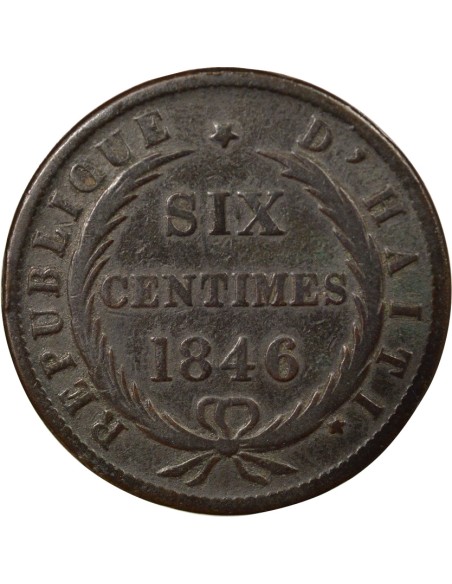 Haïti 6 centimes Cuivre 1846