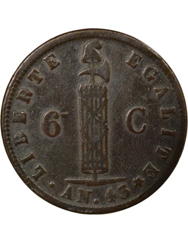 Haïti 6 centimes Cuivre 1846