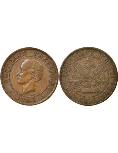 Haïti Fabre Geffrard 10 centimes Bronze 1863
