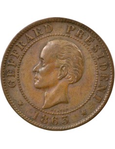 Haïti Fabre Geffrard 10 centimes Bronze 1863 2
