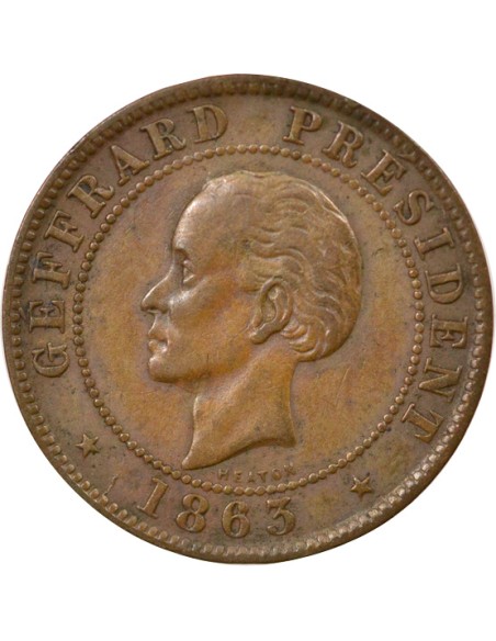 Haïti Fabre Geffrard 10 centimes Bronze 1863