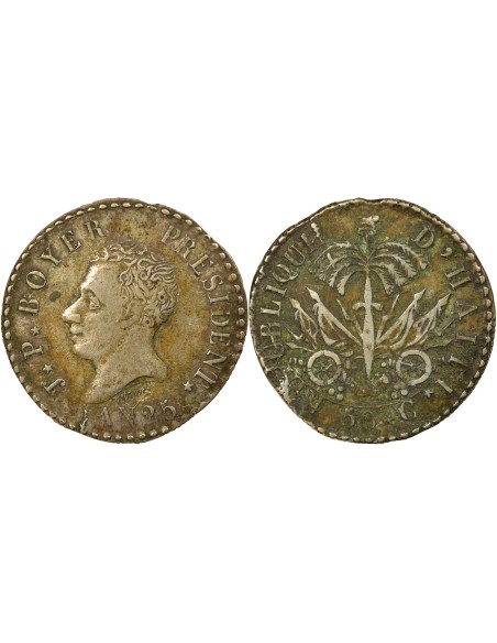 Haïti Jean Pierre Boyer 50 centimes Argent 1828