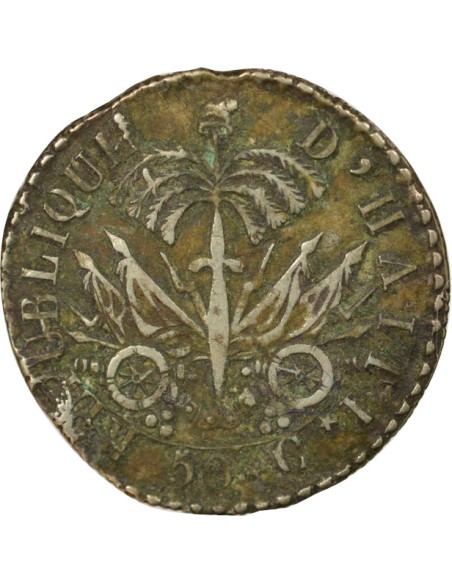 Haïti Jean Pierre Boyer 50 centimes Argent 1828