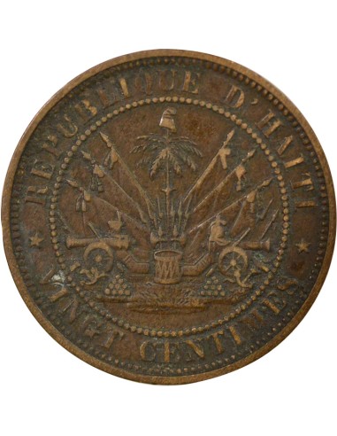 Haïti Fabre Geffrard 20 centimes Bronze 1863 H Heaton