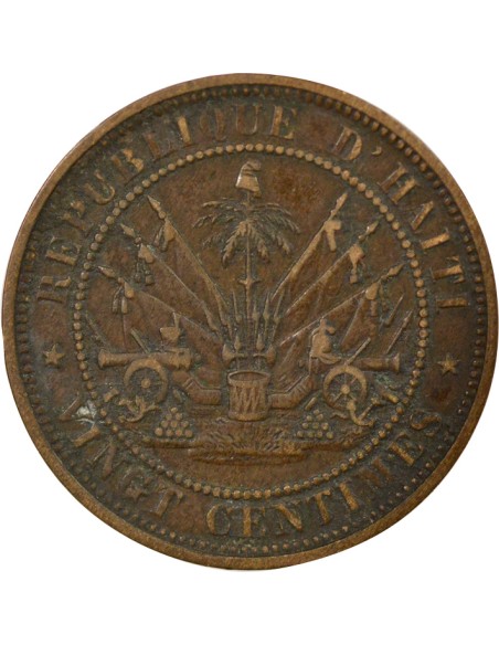 Haïti Fabre Geffrard 20 centimes Bronze 1863 H Heaton