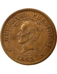 Haïti Fabre Geffrard 5 centimes Bronze 1863 H Heaton 2