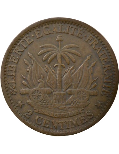 Haïti Fabre Geffrard 2 centimes Bronze 1881 A Paris