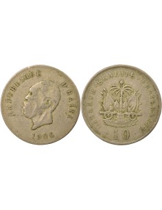 Haïti Pierre Nord-Alexis 10 centimes Cupronickel 1906 Waterbury