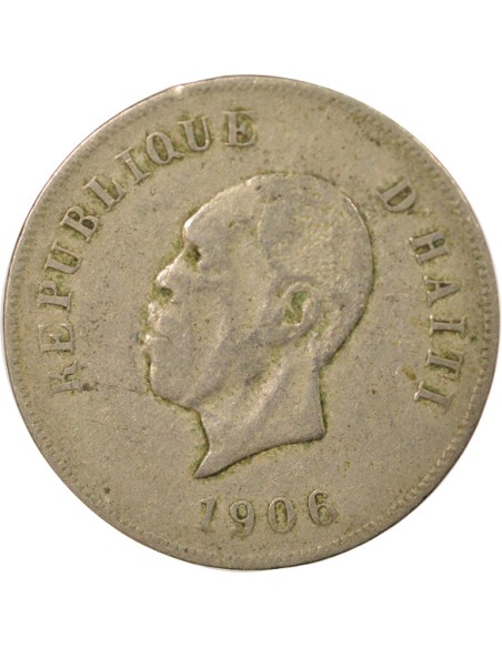 Haïti Pierre Nord-Alexis 10 centimes Cupronickel 1906 Waterbury