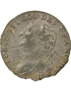 Louis XVI au Faisceau 12 deniers Cuivre 1792 T Nantes 2