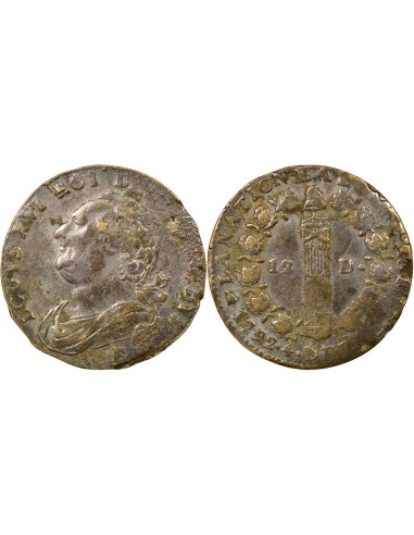 Louis XVI au Faisceau 12 deniers Cuivre 1792 T. Saumur