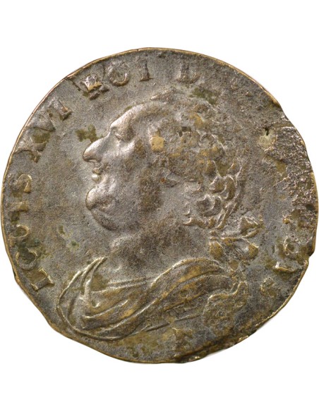 Louis XVI au Faisceau 12 deniers Cuivre 1792 T. Saumur