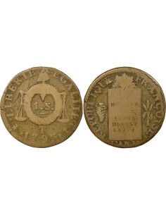 Aux Balances 1 sol Métal de Cloche 1793 T Nantes