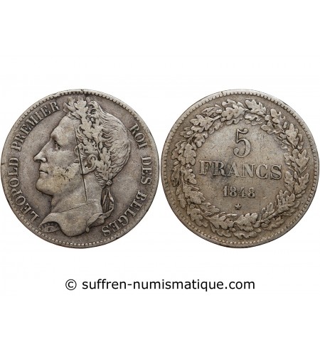 Belgique Belgique - 5 Francs Léopold I 1848
