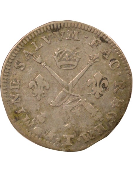 Louis XIV Aux Insignes 4 sols Argent 1720 T Nantes