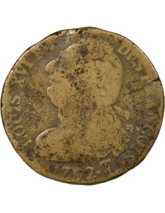 Louis XVI au Faisceau 2 sols Cuivre 1792 T. Saumur 2
