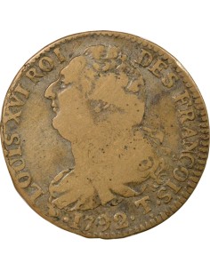 Louis XVI au Faisceau 2 sols Cuivre 1792 T. Saumur 2