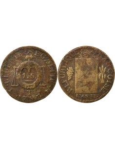 A la Balance 1 sol Métal de Cloche 1793 T Nantes