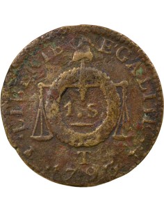 A la Balance 1 sol Métal de Cloche 1793 T Nantes 2