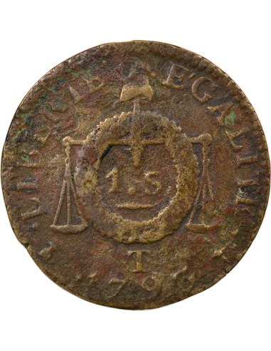 A la Balance 1 sol Métal de Cloche 1793 T Nantes