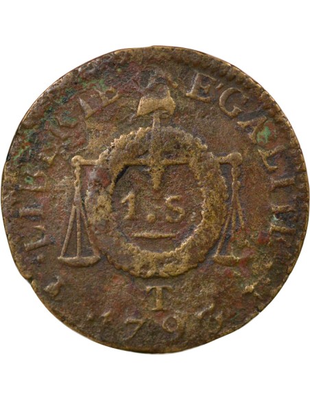 A la Balance 1 sol Métal de Cloche 1793 T Nantes