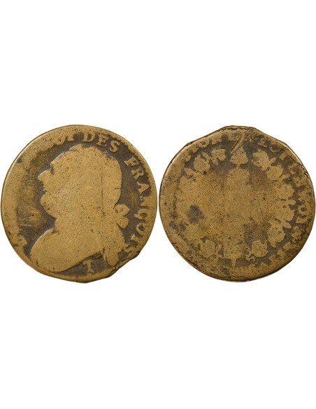 Louis XVI au Faisceau 12 deniers Cuivre 1792